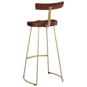Barhocker 2er Set Mango Massivholz