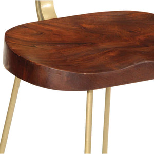 Barhocker 2er Set Mango Massivholz