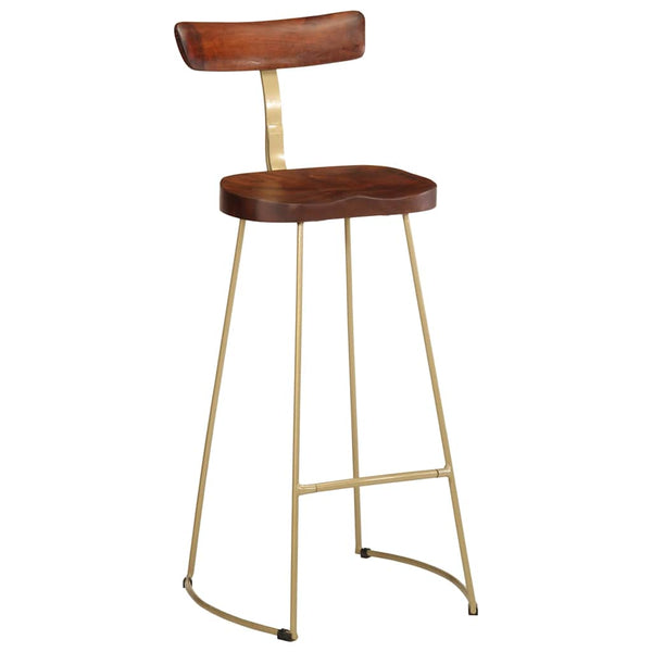 Barhocker 2er Set Mango Massivholz