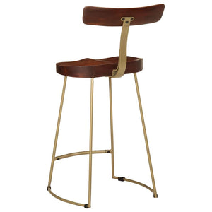 Barhocker 2er Set Mango Massivholz