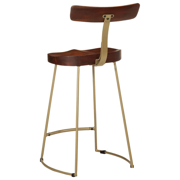 Barhocker 2er Set Mango Massivholz