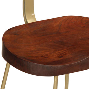 Barhocker 2er Set Mango Massivholz