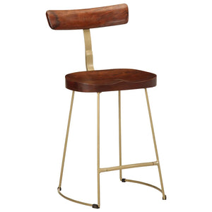 Barhocker 2er Set Mango Massivholz