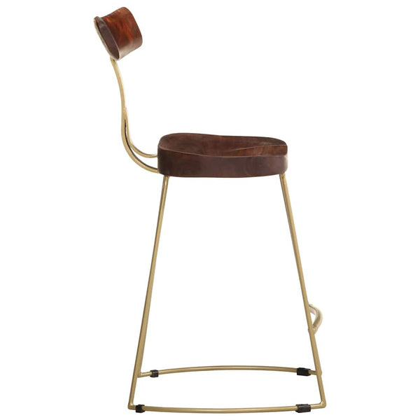 Barhocker 2er Set Mango Massivholz