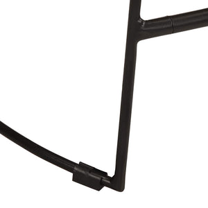 Barhocker 2er Set Schwarz Mango Massivholz