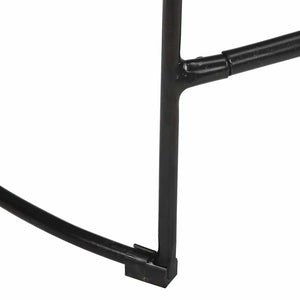 Barhocker 2er Set Schwarz Mango Massivholz