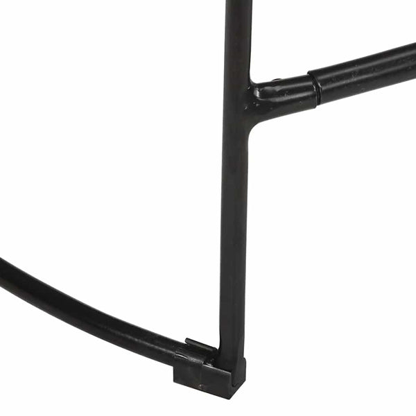 Barhocker 2er Set Schwarz Mango Massivholz