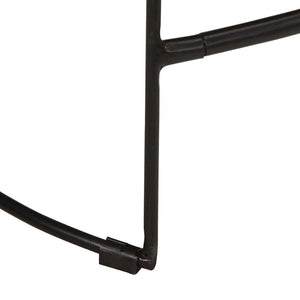Schwarze Barhocker 2er Set Mango Massivholz