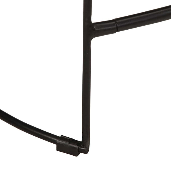 Schwarze Barhocker 2er Set Mango Massivholz