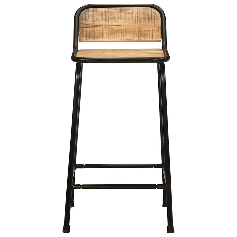 Barhocker 2er Set Mango Massivholz