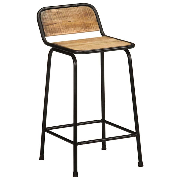 Barhocker 2er Set Mango Massivholz
