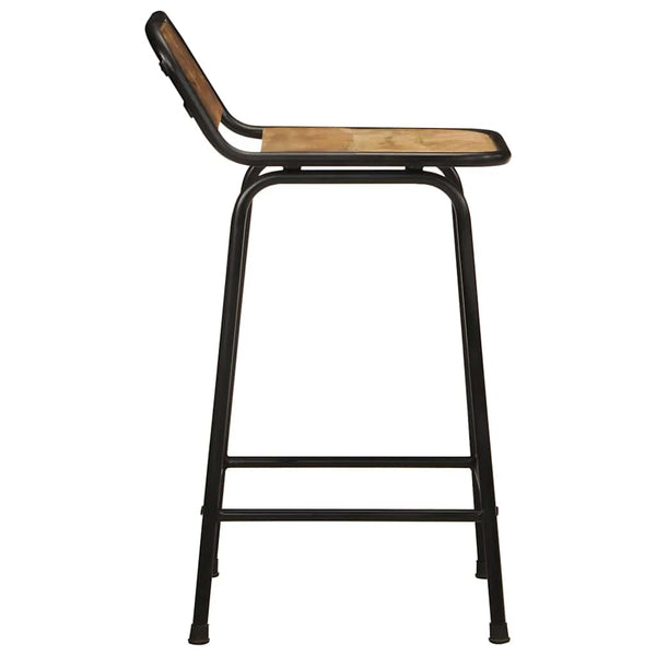 Barhocker 2er Set Mango Massivholz