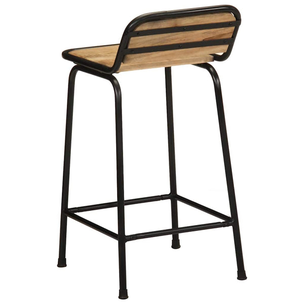 Barhocker 2er Set Mango Massivholz