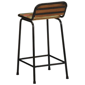 Barhocker 2er Set Altholz Massivholz