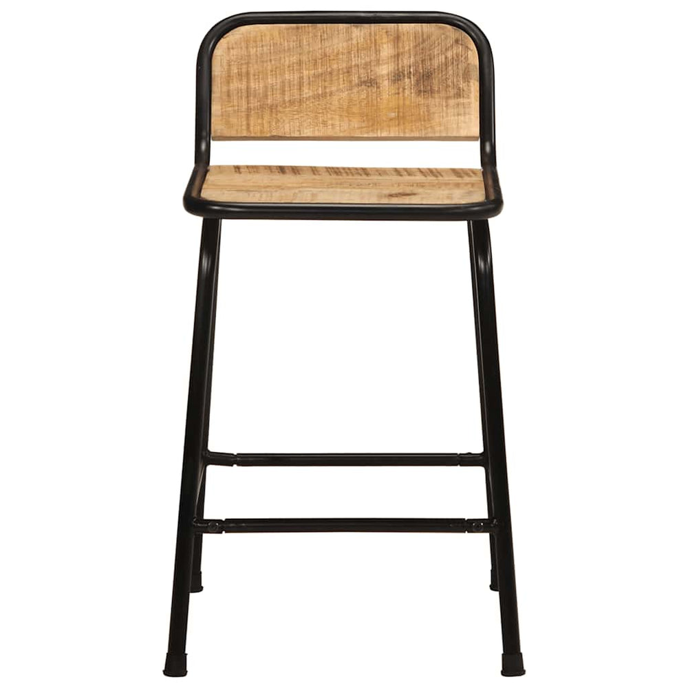 Barhocker 2er Set Mango Massivholz