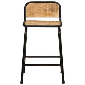 Barhocker 2er Set Mango Massivholz