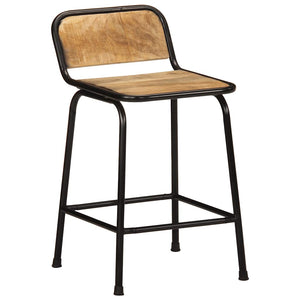 Barhocker 2er Set Mango Massivholz