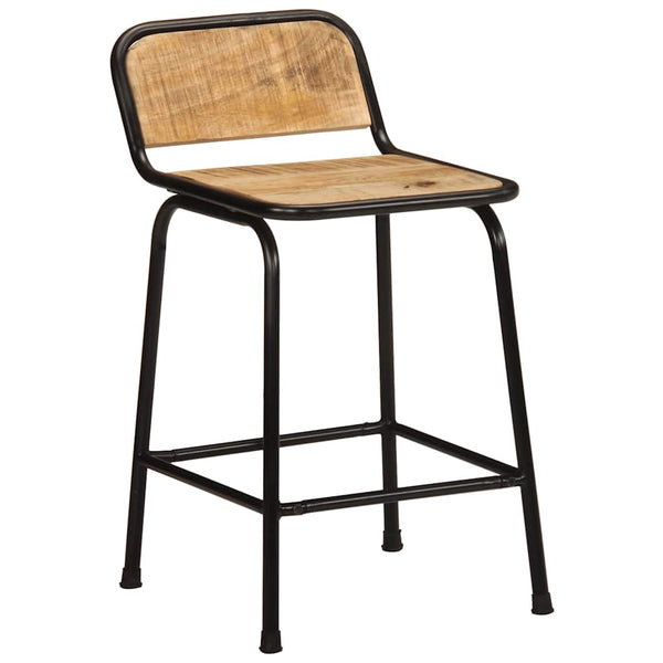 Barhocker 2er Set Mango Massivholz