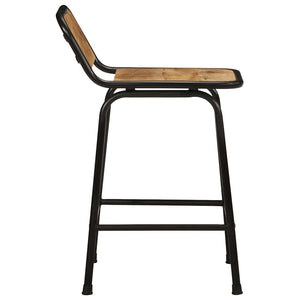 Barhocker 2er Set Mango Massivholz