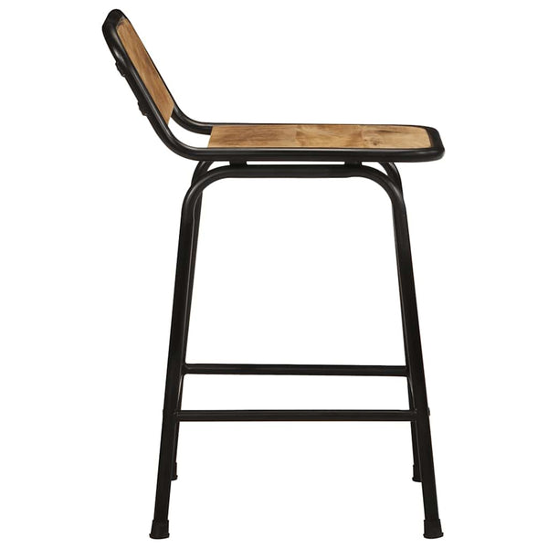 Barhocker 2er Set Mango Massivholz