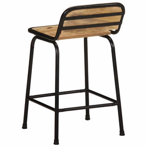 Barhocker 2er Set Mango Massivholz
