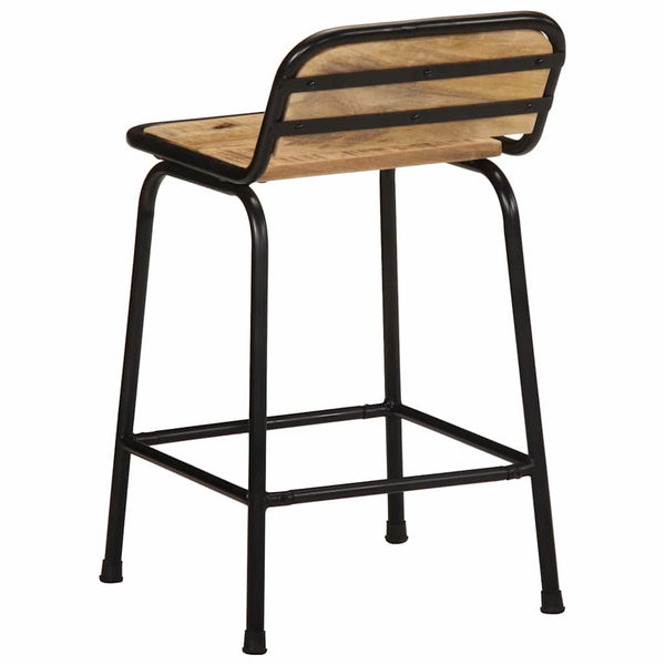 Barhocker 2er Set Mango Massivholz