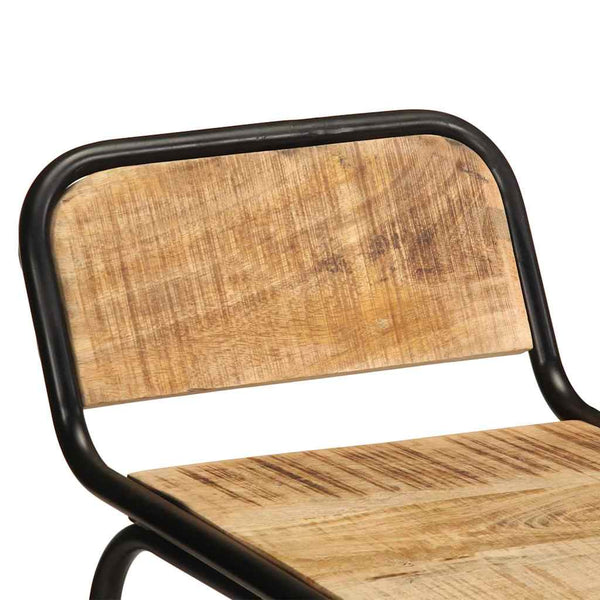 Barhocker 2er Set Mango Massivholz