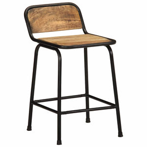 Barhocker 2er Set Mango Massivholz