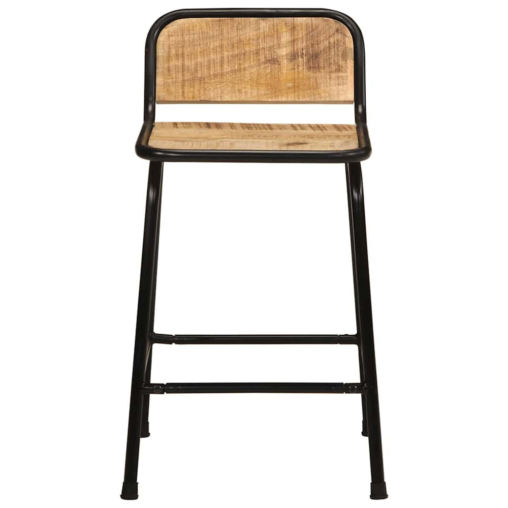 vidaXL Bar Stools 4 pcs 46x35.5x70 cm Rough Solid Mango Wood
