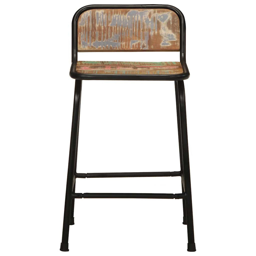 Barhocker 2er Set Altholz Massivholz