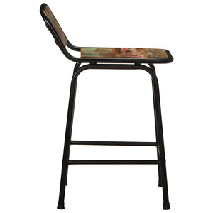 Barhocker 2er Set Altholz Massivholz