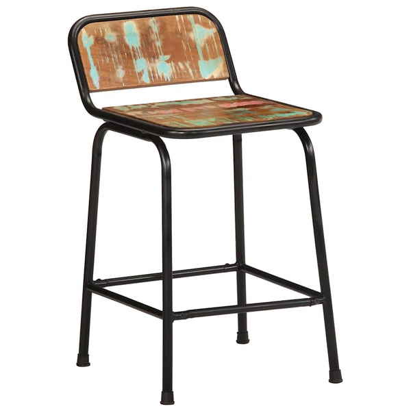 Barhocker 2er Set Altholz Massivholz