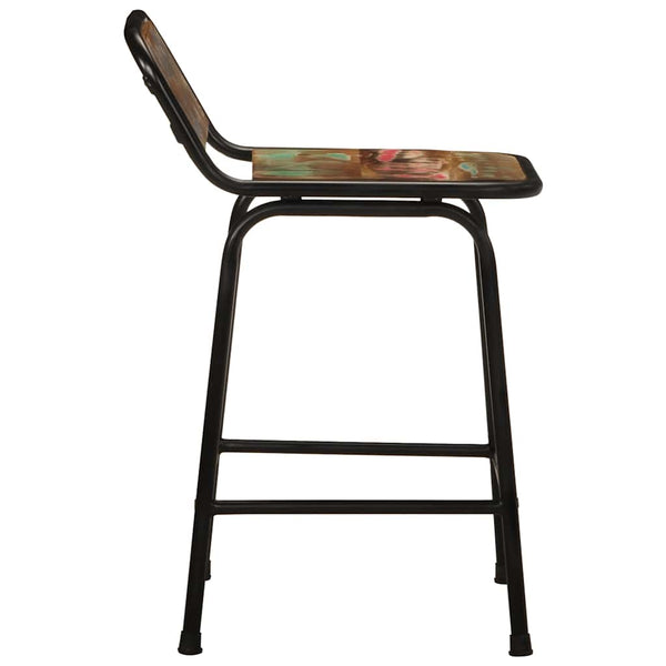 Barhocker 4er Set Altholz Massivholz