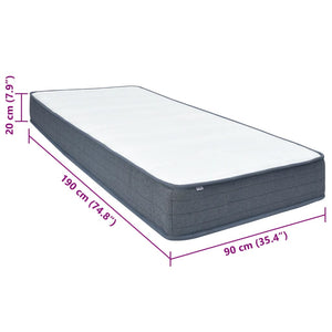Boxspringmatratze 190x90 cm Mittelweich