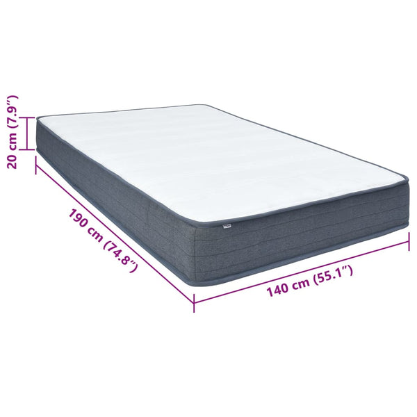 Boxspringmatratze 190x140 cm Mittelweich