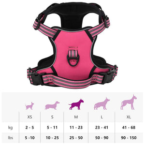 Reflektierendes Hundegeschirr Rosa M