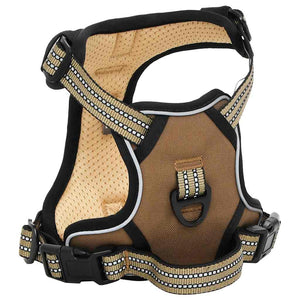 Reflektierendes Hundegeschirr Braun XL