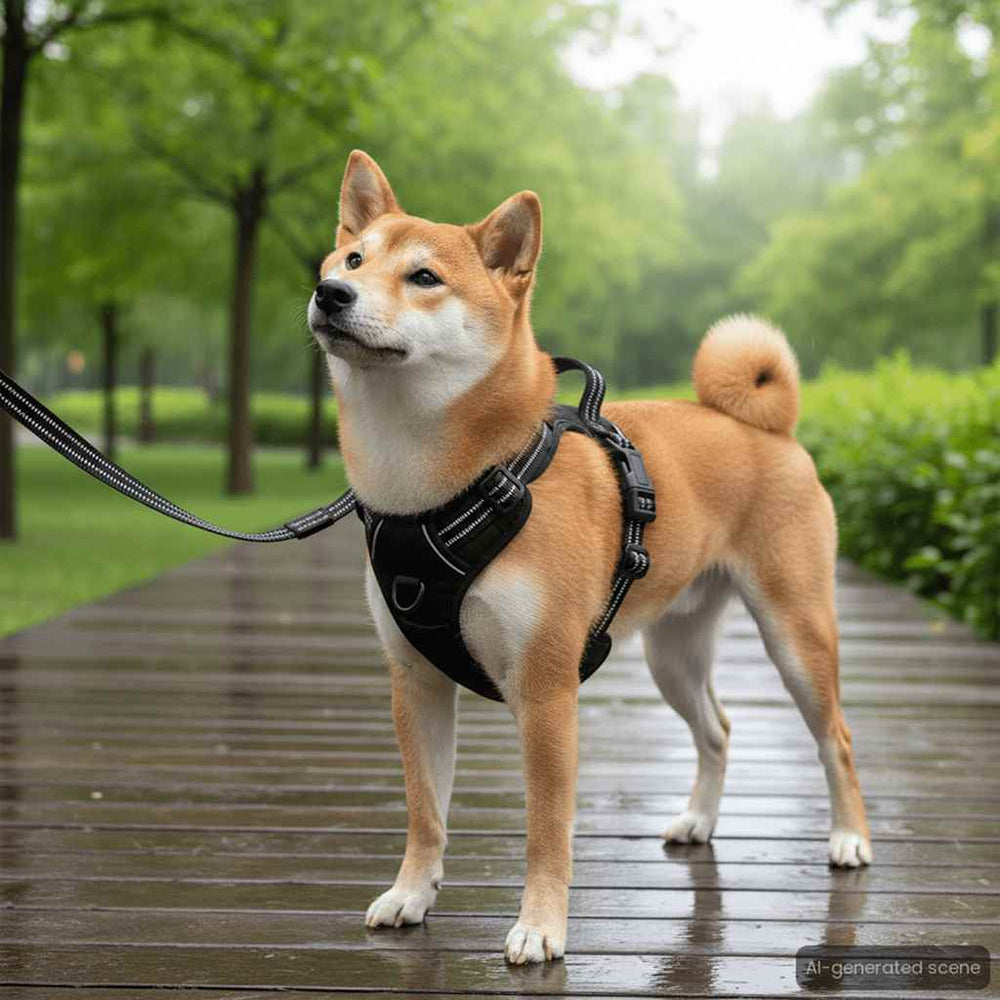 Reflektierendes Hundegeschirr Rosa XL