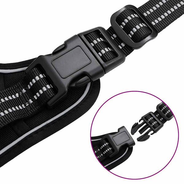 Hundegeschirr mit Leine & Halsband Schwarz S