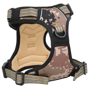 Verstellbares Hundegeschirr mit Leine Camouflage S