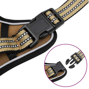 Verstellbares Hundegeschirr mit Leine Braun L