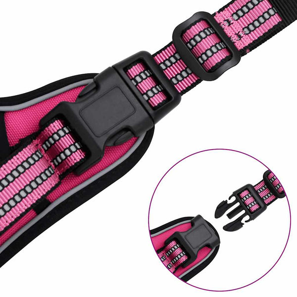 Hundegeschirr mit Leine & Halsband Rosa L