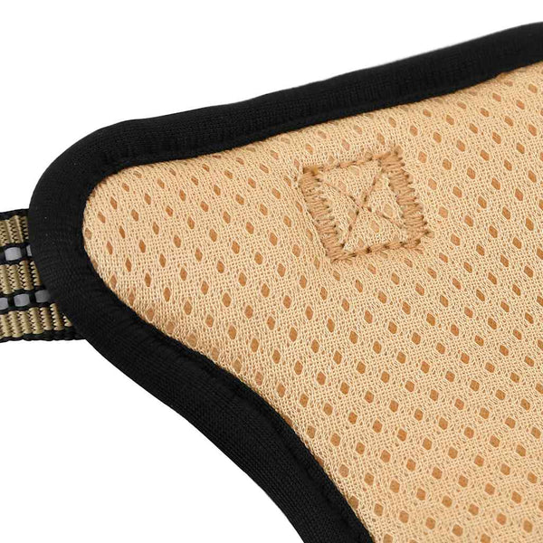 Verstellbares Hundegeschirr mit Leine Braun XL