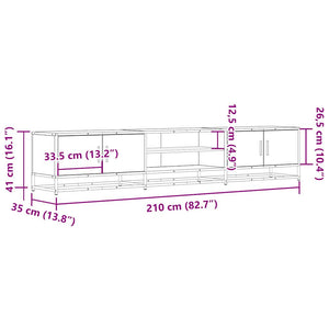TV-Schrank Räuchereiche 210 cm