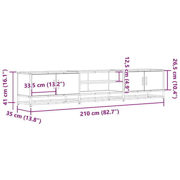 TV-Schrank Räuchereiche 210 cm