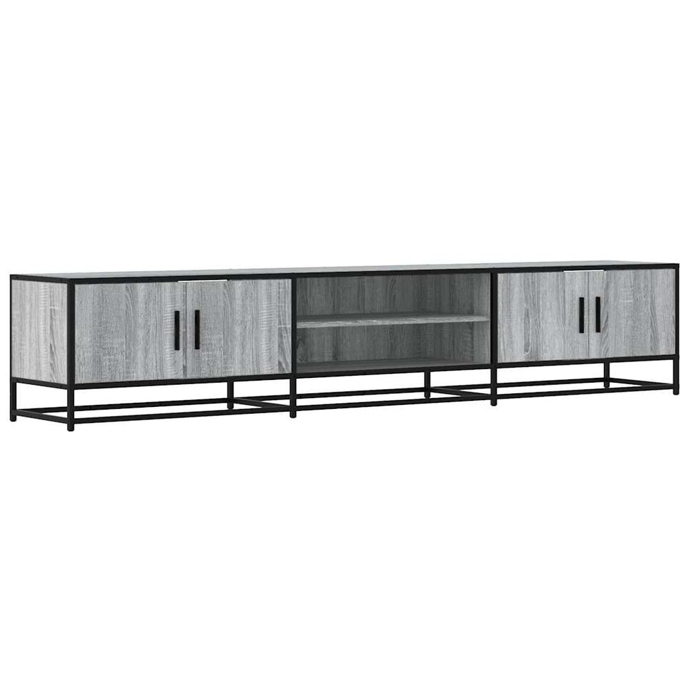 vidaXL Meuble TV gris sonoma 210x35x41 cm en bois d'ingénierie