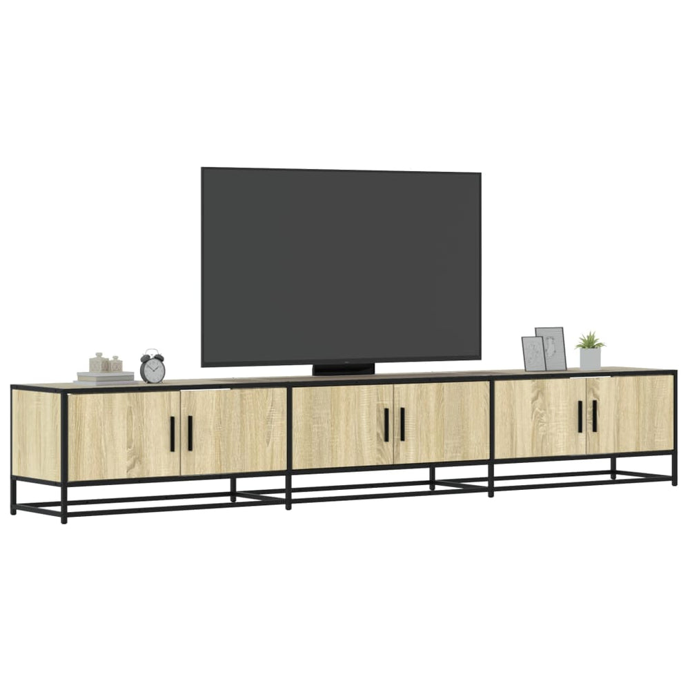 vidaXL Meuble TV chêne sonoma 240x35x41 cm en bois d'ingénierie