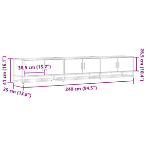 TV-Schrank Räuchereiche 240 cm
