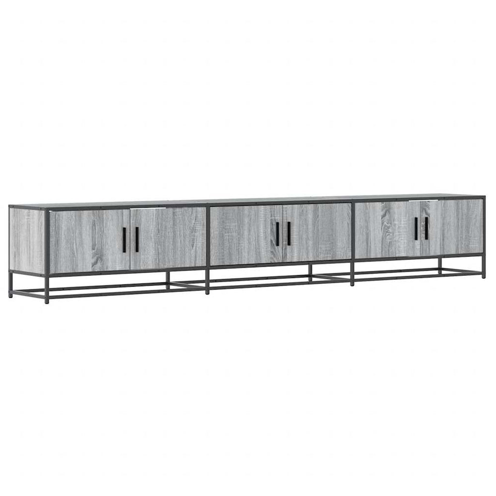 vidaXL Meuble TV gris Sonoma 240x35x41 cm Bois d'ingénierie