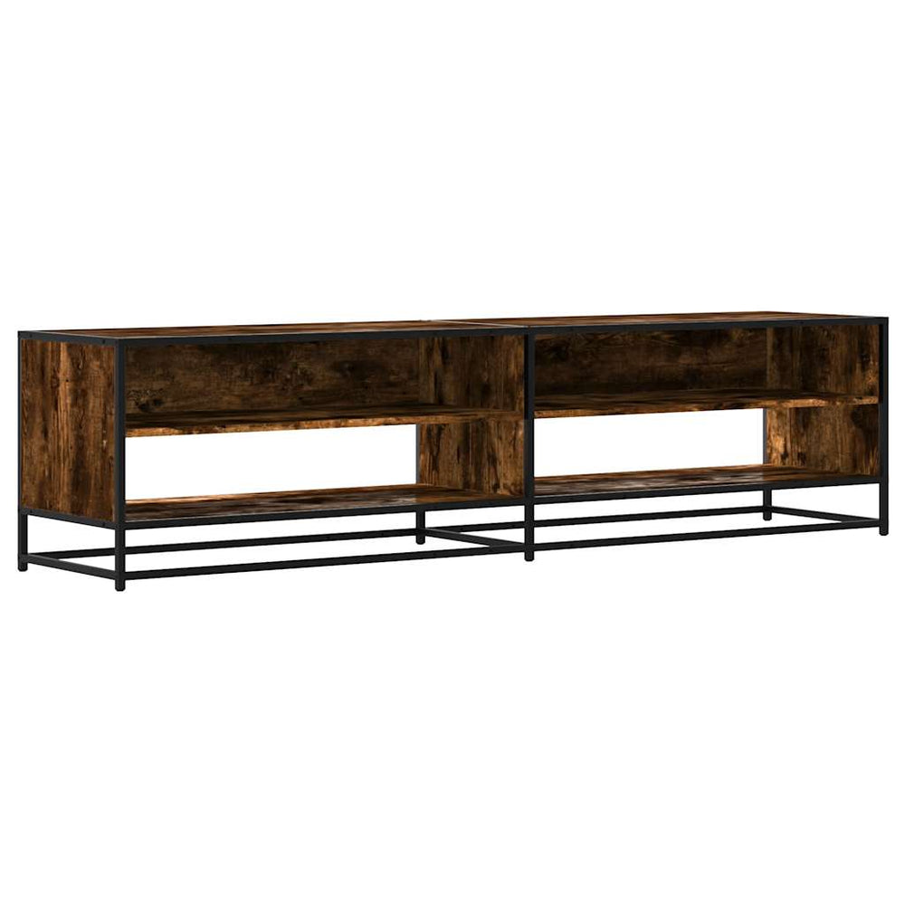 vidaXL Meuble TV chêne fumé 180,5x40x46 cm bois d'ingénierie